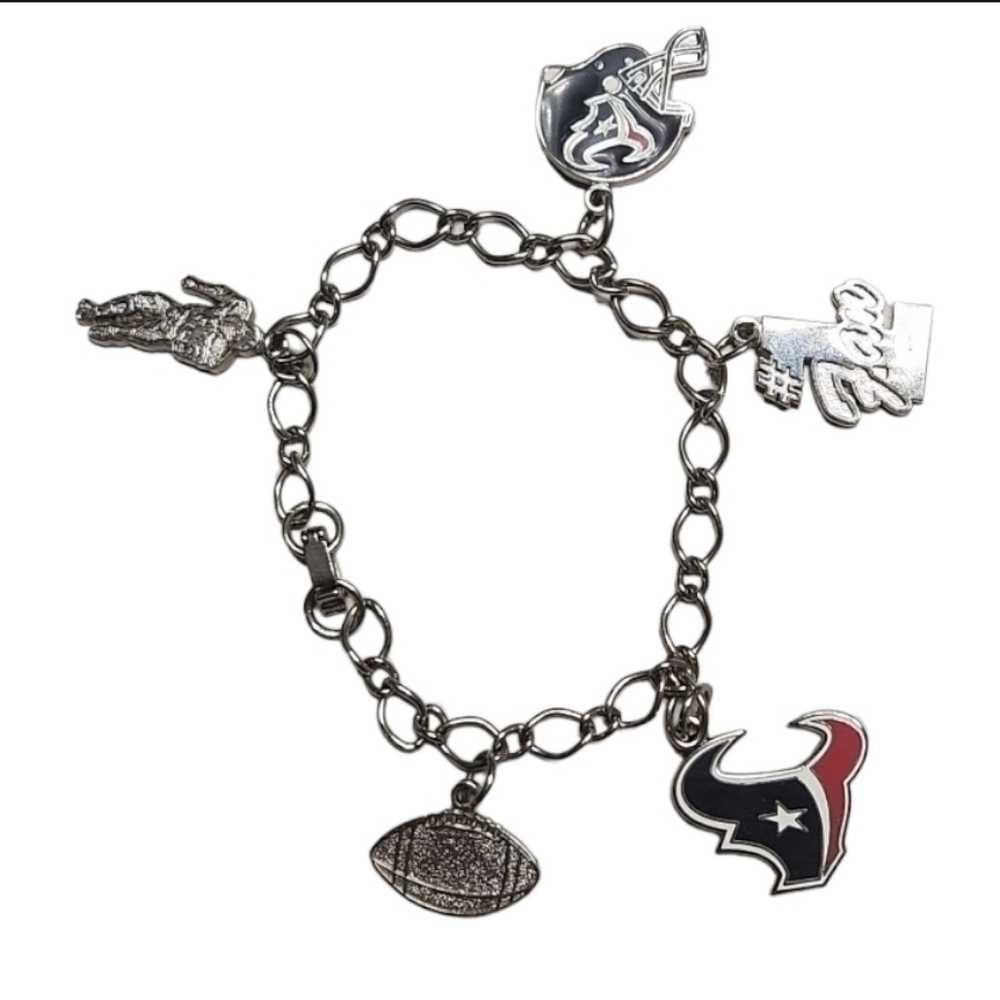 Texans Football Charm Bracelet